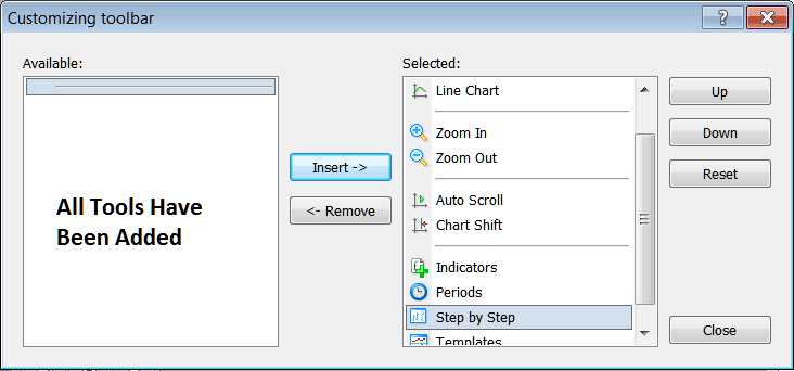 How to Customize and Add Buttons to the MT4 Bitcoin Charts Toolbar - MT4 BTCUSD Charts Toolbar Menu PDF