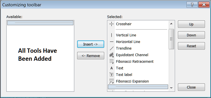 Customize and Adding All Tools to the Line Studies Toolbar on MT5 - MT5 Crypto Chart Line Studies Toolbar PDF