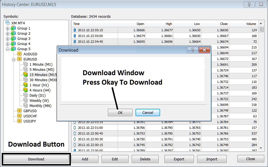 How to Download Bitcoin Price Data on MT5 History Center