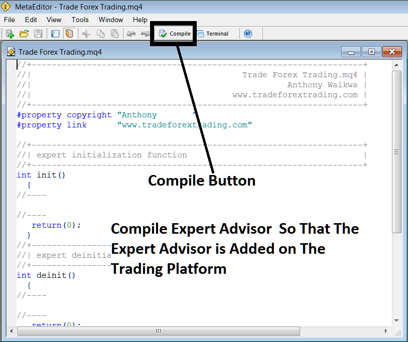 Compile the Automated Crypto EA Program in MT4 MetaEditor Language - MT5 Crypto EA Download - and Expert-Advisor Bots