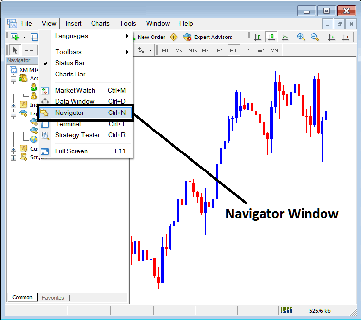 MT5 Navigator Window on MT5 Software - How Do You Use MT5 Crypto Trading Platform Navigator Window PDF?