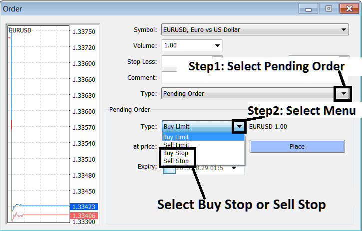 How to Place a Pending Bitcoin Order in MetaTrader 4 - How Do You Read Bitcoin Pending Orders on Bitcoin Trading Platform?